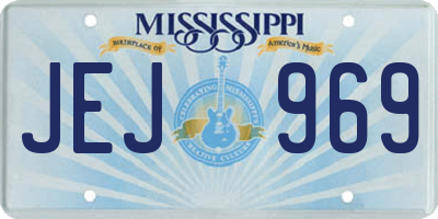 MS license plate JEJ969