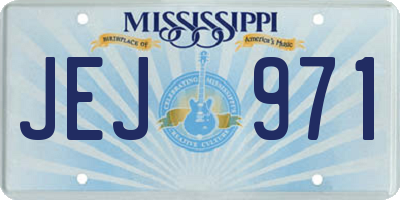 MS license plate JEJ971