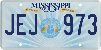 MS license plate JEJ973