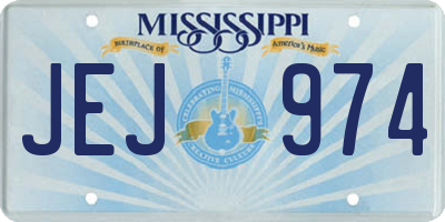 MS license plate JEJ974