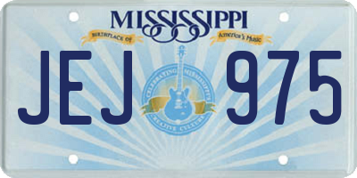 MS license plate JEJ975