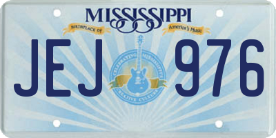 MS license plate JEJ976
