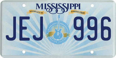 MS license plate JEJ996