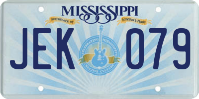 MS license plate JEK079