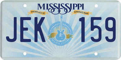 MS license plate JEK159