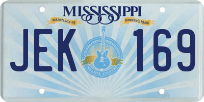 MS license plate JEK169