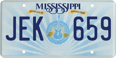 MS license plate JEK659