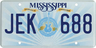 MS license plate JEK688