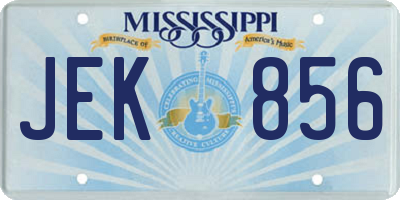 MS license plate JEK856