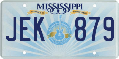 MS license plate JEK879