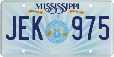 MS license plate JEK975