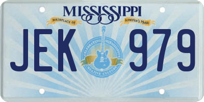 MS license plate JEK979