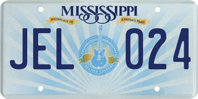 MS license plate JEL024
