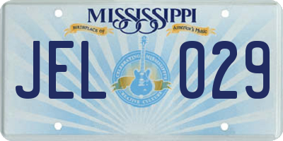 MS license plate JEL029