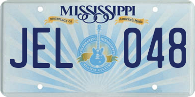 MS license plate JEL048