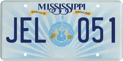 MS license plate JEL051
