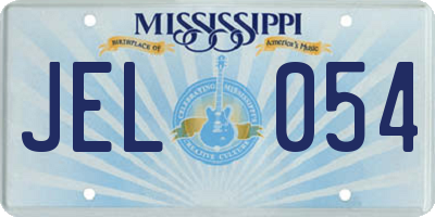 MS license plate JEL054