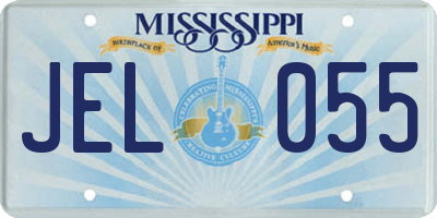 MS license plate JEL055