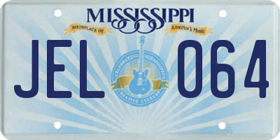 MS license plate JEL064