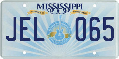MS license plate JEL065