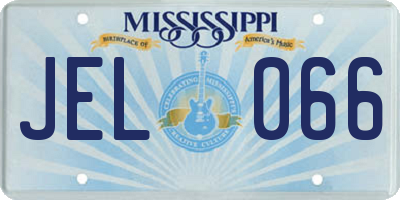 MS license plate JEL066