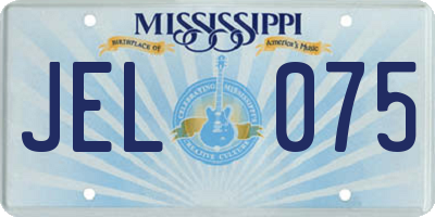 MS license plate JEL075