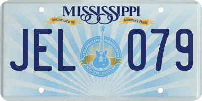 MS license plate JEL079