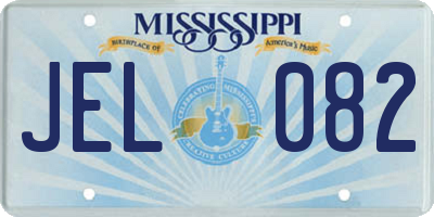 MS license plate JEL082