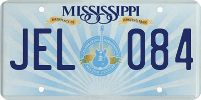 MS license plate JEL084