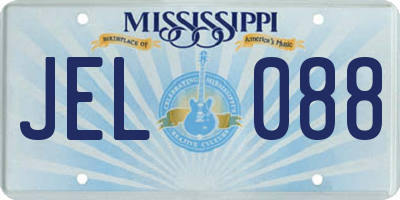 MS license plate JEL088
