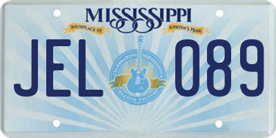 MS license plate JEL089