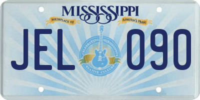 MS license plate JEL090