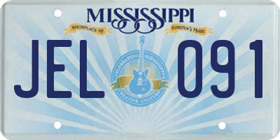 MS license plate JEL091