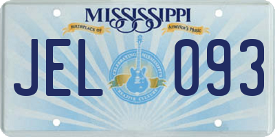 MS license plate JEL093