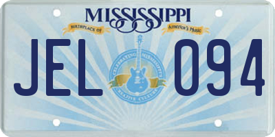 MS license plate JEL094