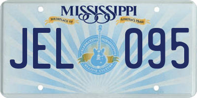 MS license plate JEL095