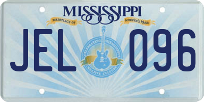 MS license plate JEL096