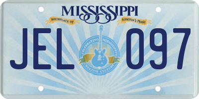 MS license plate JEL097