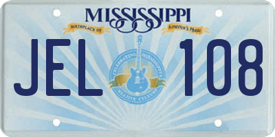 MS license plate JEL108
