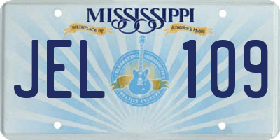 MS license plate JEL109