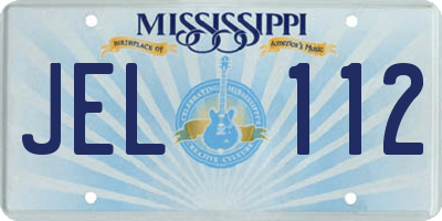 MS license plate JEL112