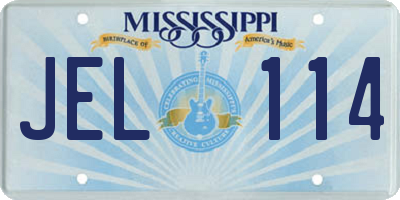 MS license plate JEL114