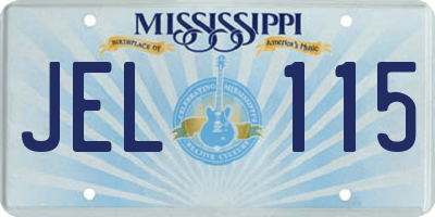 MS license plate JEL115