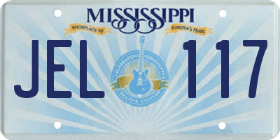 MS license plate JEL117