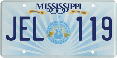 MS license plate JEL119