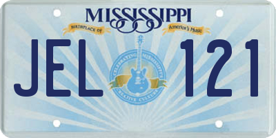MS license plate JEL121