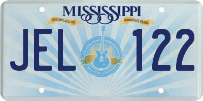 MS license plate JEL122