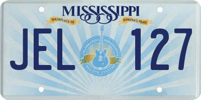 MS license plate JEL127