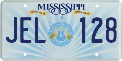 MS license plate JEL128