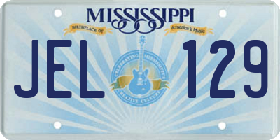 MS license plate JEL129